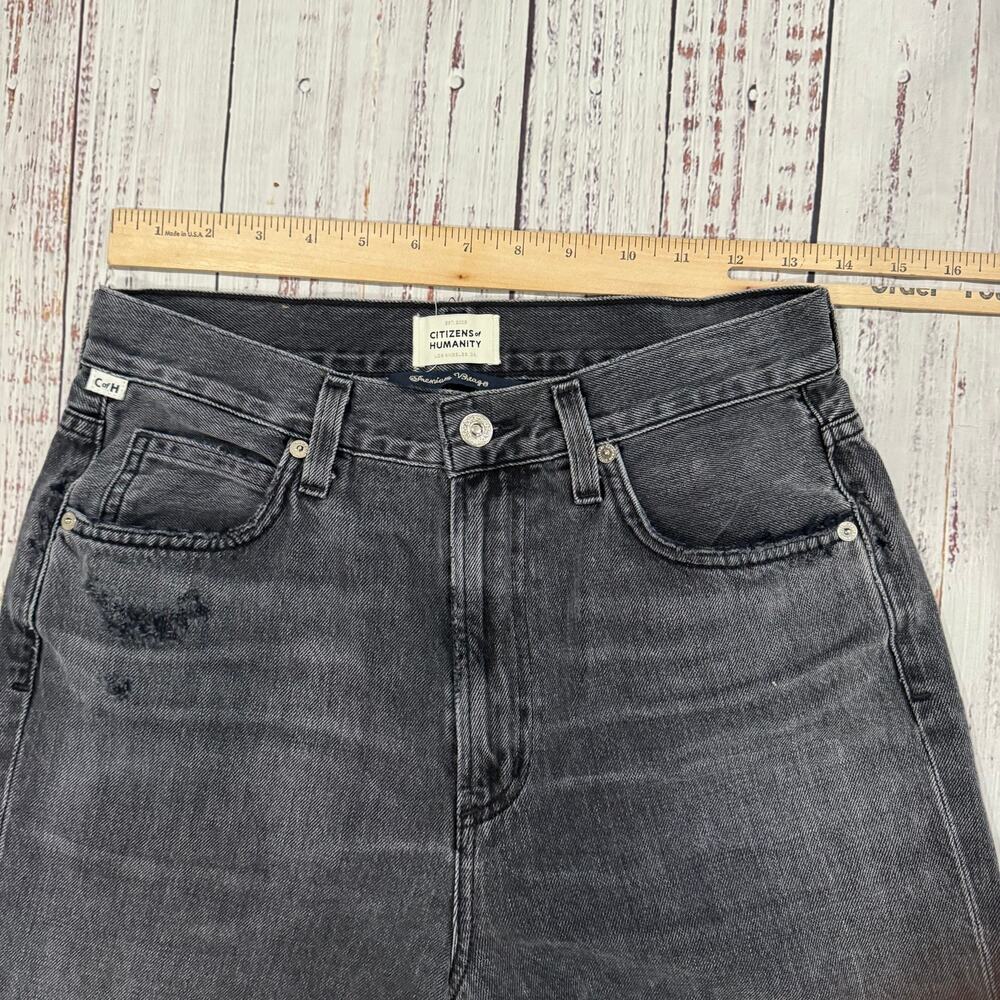 Citizens of Humanity Annina Premium Vintage Wide Leg Dark Gray Jeans W27 USA - Picture 10 of 13